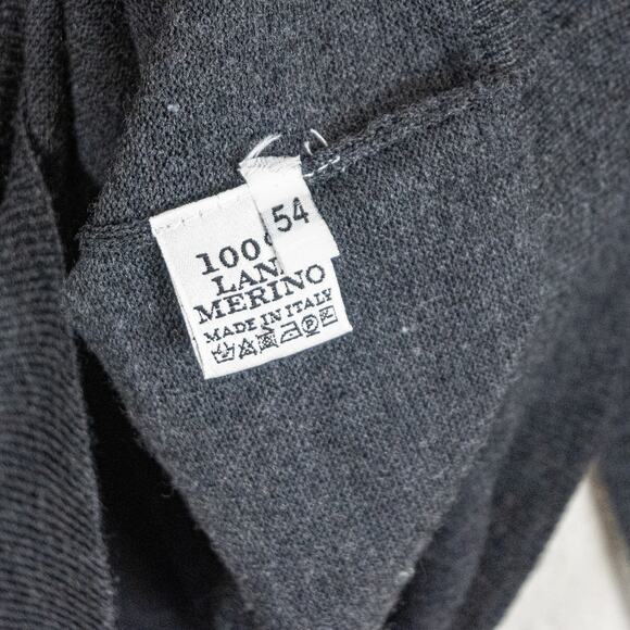 Vtg PIERRE BALMAIN Men's 100% Wool Sweater Charcoal made in Italy 54 - Picture 5 of 6